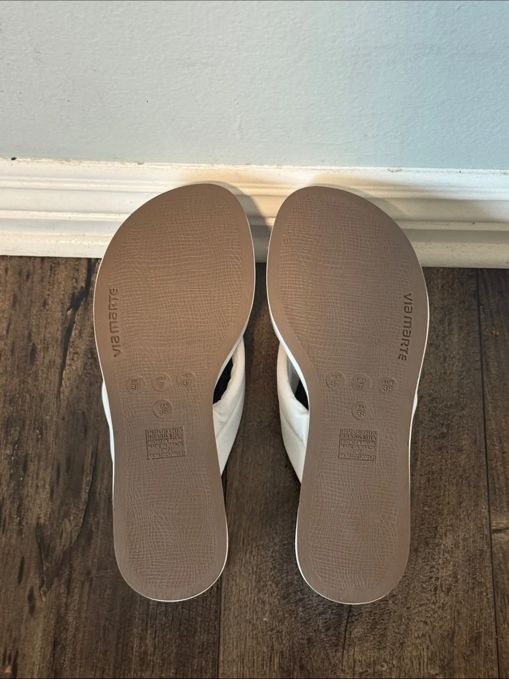 White Platform Flip Flop Wedges Sandals